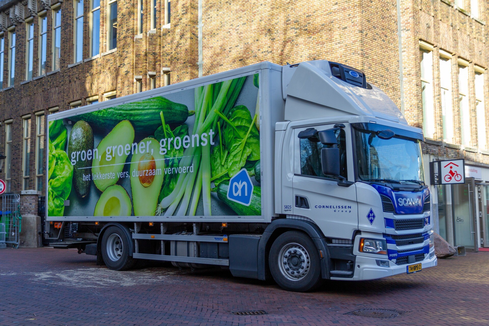 vrachtwagen-Albert-heijn-Cornelissen-groen-groener-groenst